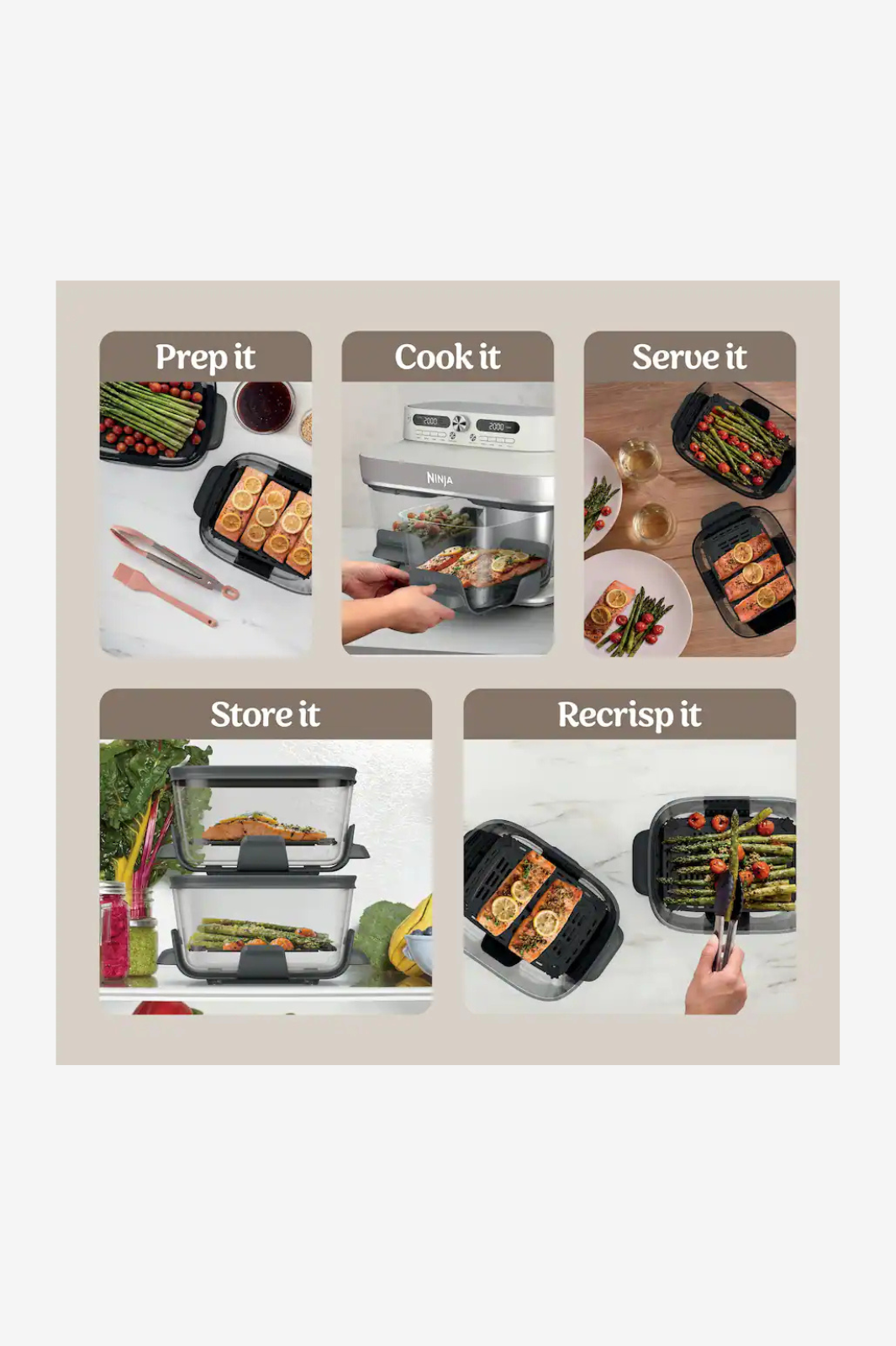 Ninja Crispi DualZone Dual Basket Glass Air Fryer
