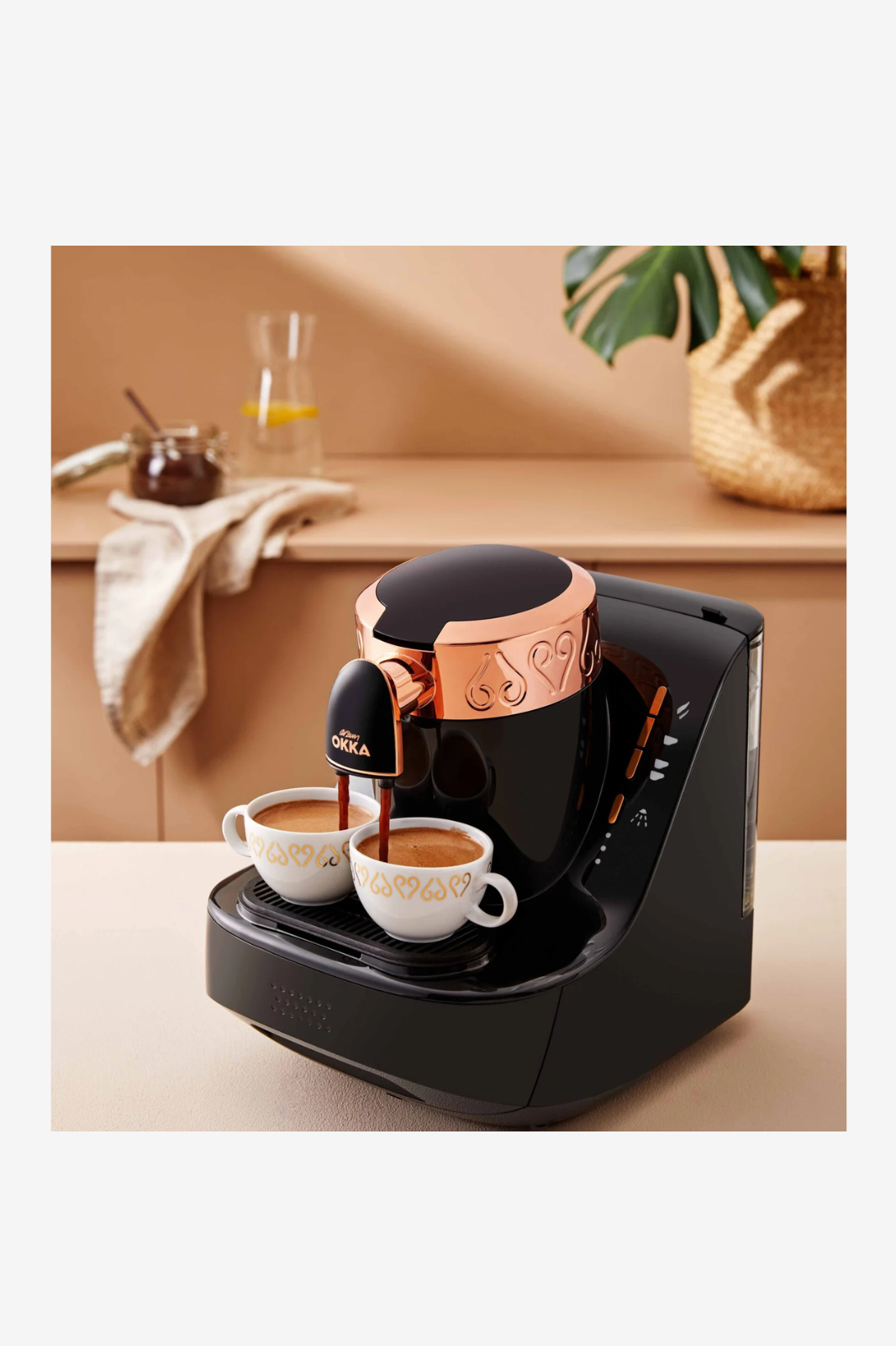 Arzum OKKA Automatic Turkish Coffee Machine – Black, Copper OK001