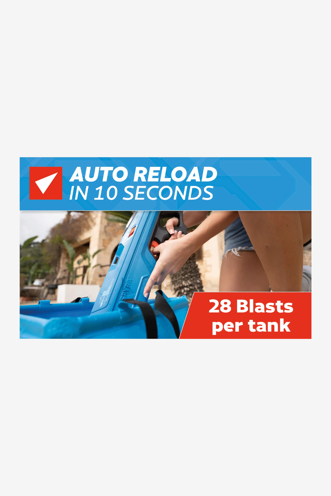 SPYRA Electric Water Blaster, Outdoor Squirt Gun for Pool Games