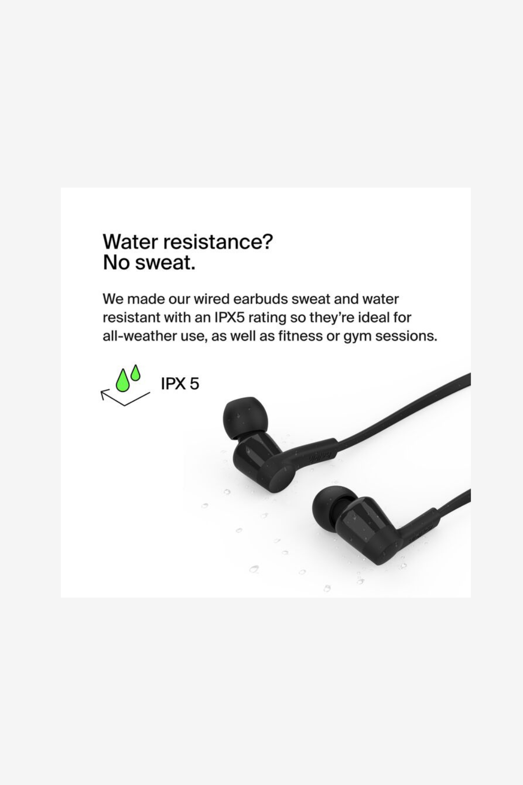 Belkin - SoundForm Motion Wired Earbuds with USB-C Connector