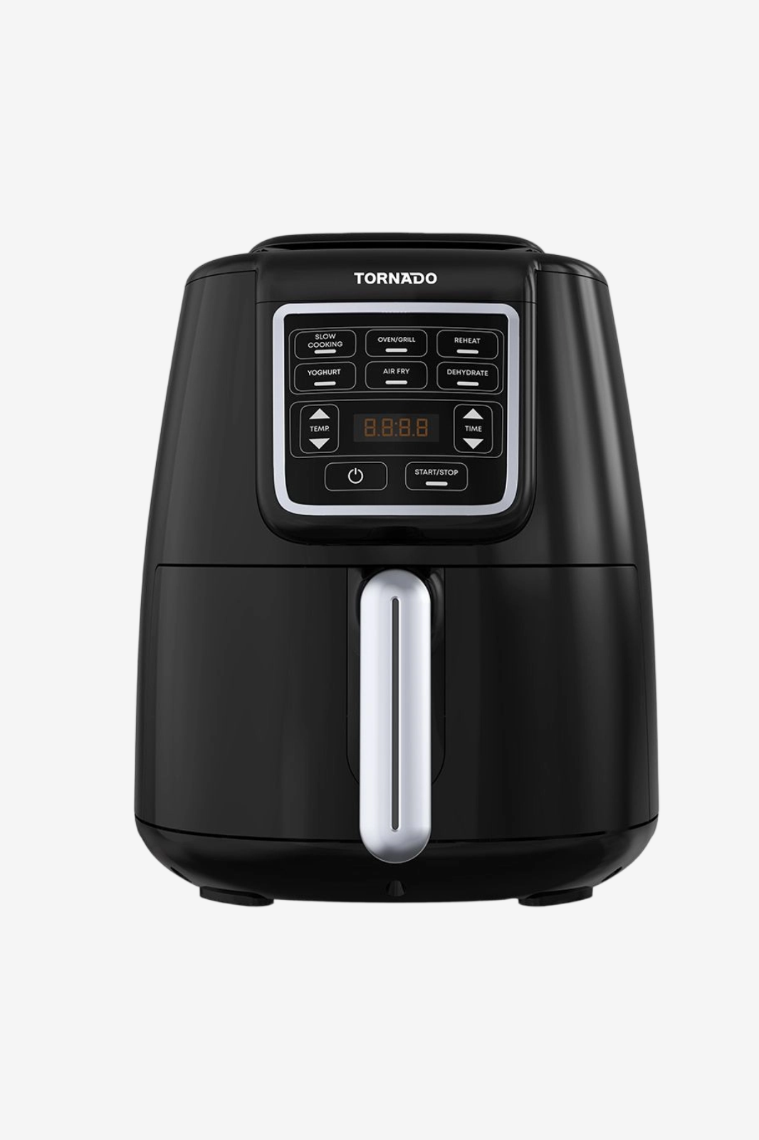 TORNADO Air Fryer 1550 Watt 4 Liter LED Display Black x Silver THF-1554D-XL-BS