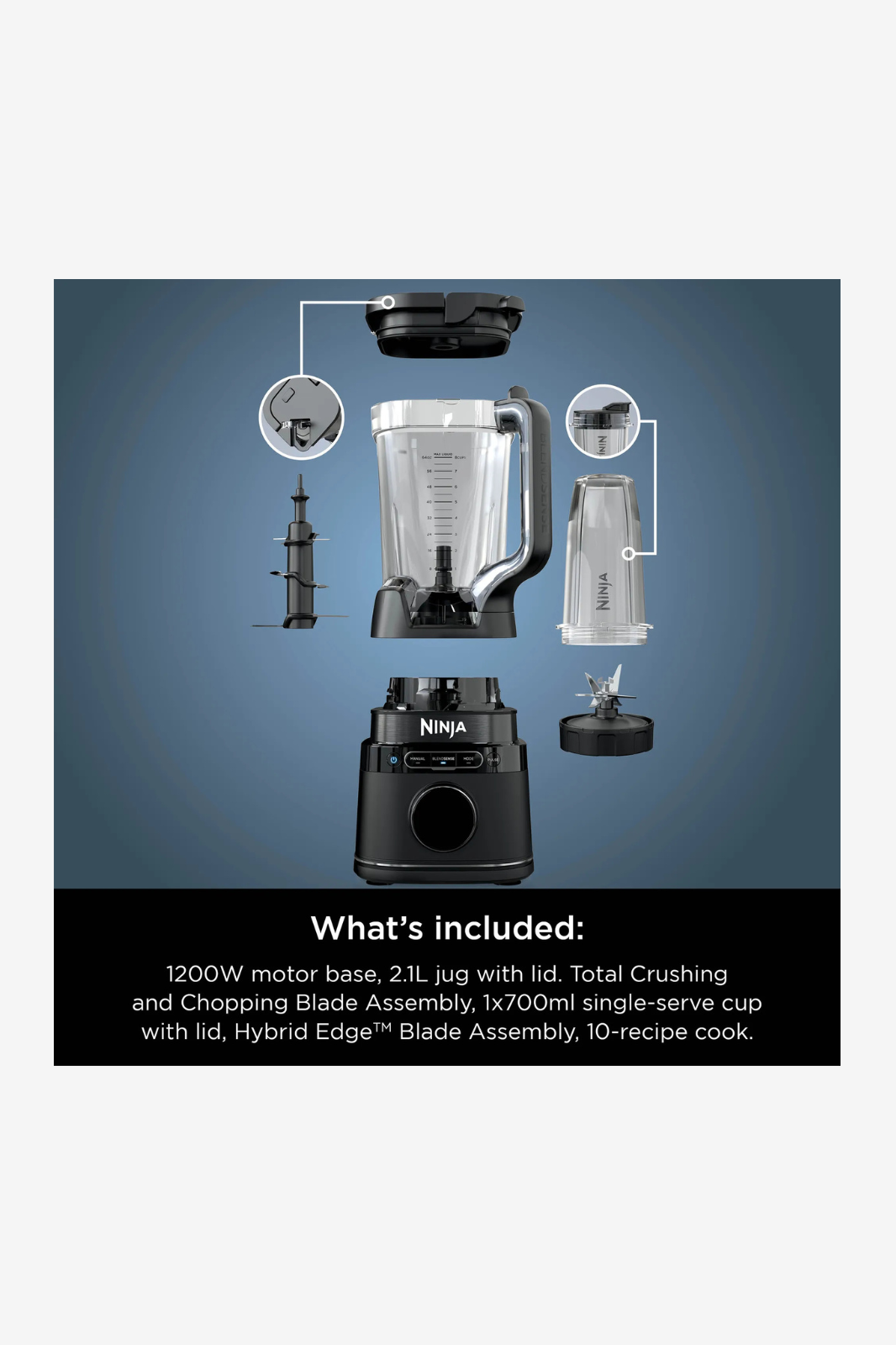 Ninja Detect Duo Power Blender Pro + Single Serve TB301