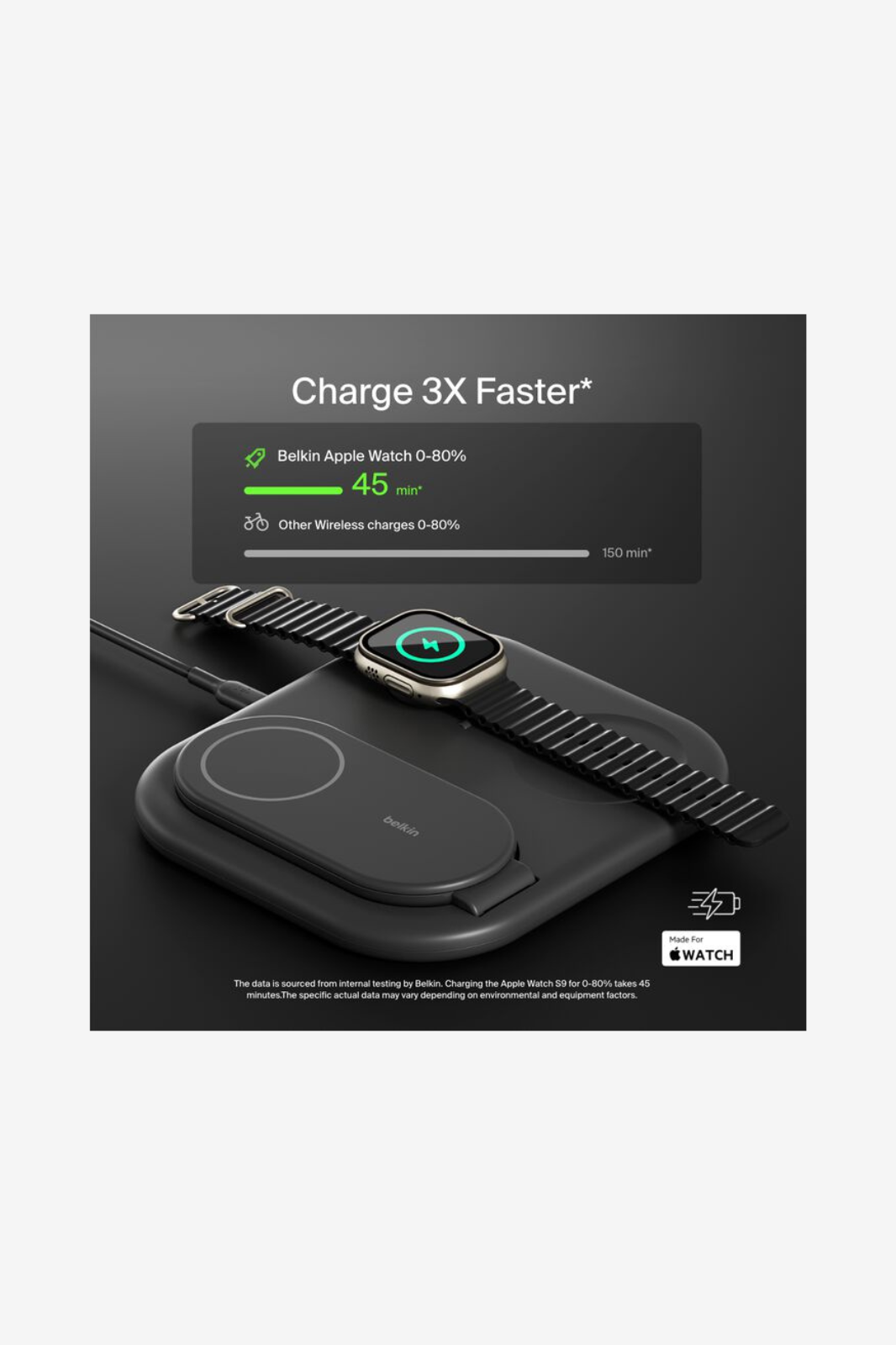 Belkin - BoostCharge 3-in-1 Magnetic Foldable Wireless Charger with Qi2 15W