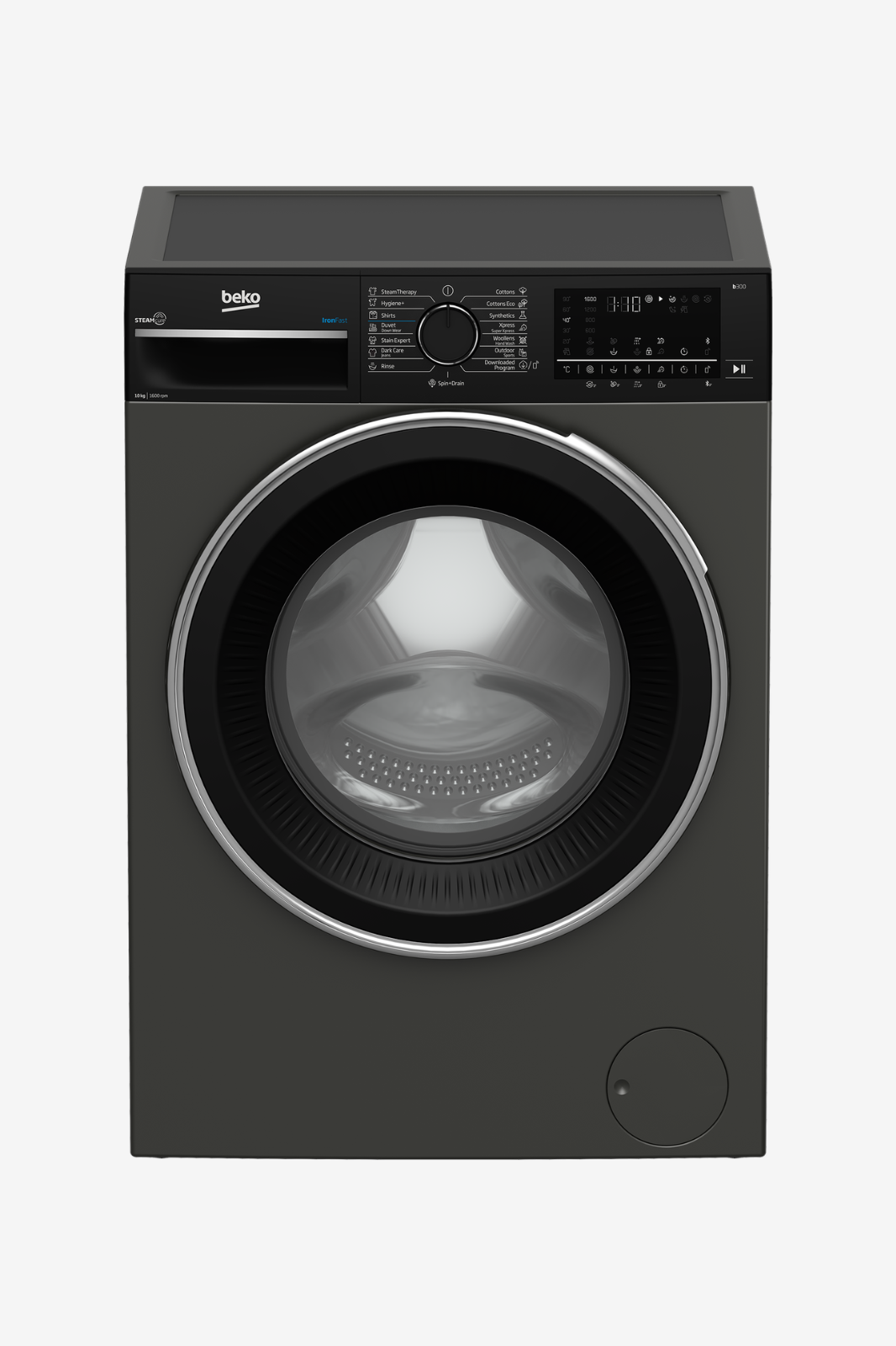 Beko Fully Automatic Clothes Dryer 10 kg 1600 RPM Digital Inverter Steam Gray B3WFU501040MCI