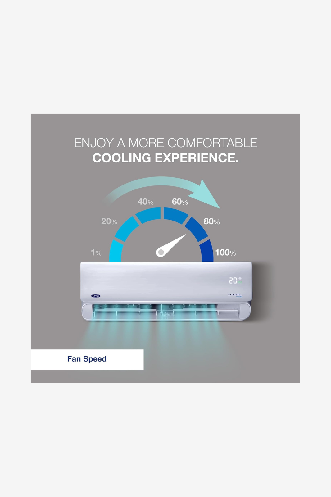 Carrier X-Cool Inverter Air Conditioner, 3 HP, Cooling & Heating, 53QHEFT24DN8-708F