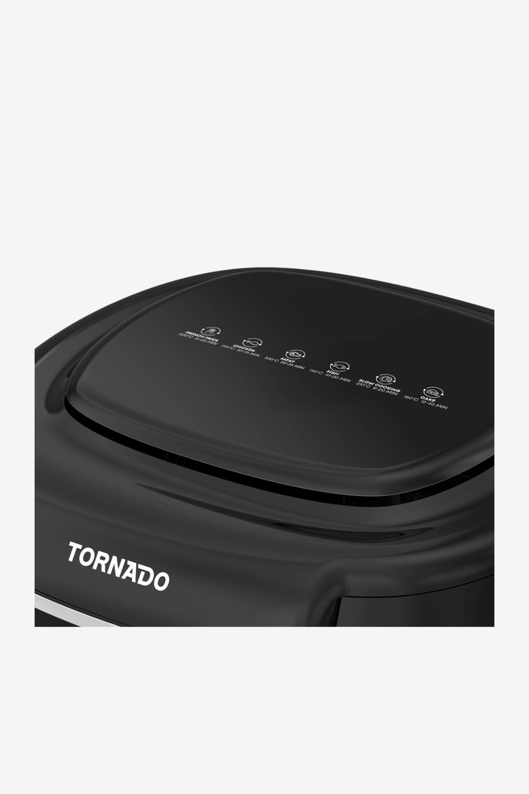 TORNADO Air Fryer 1550 Watt 4 Liter LED Display Black x Silver THF-1554D-XL-BS
