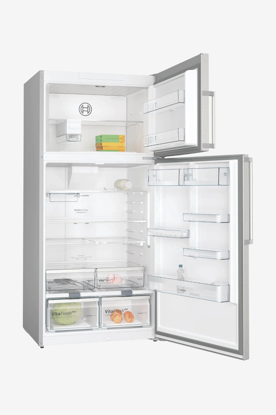 BOSCH Series 6 NoFrost Fridge 687L 2 Door Digital Silver KDN86AI3E9