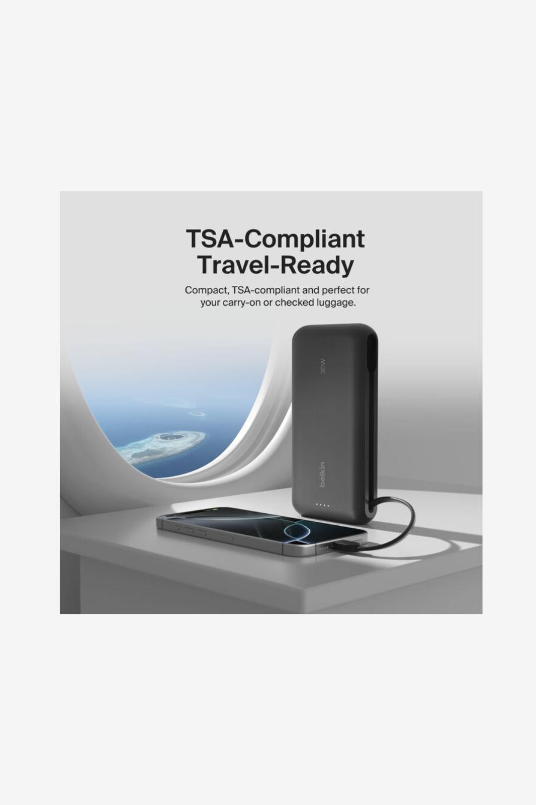 Belkin - BoostCharge Power Bank 20K with Integrated Cable