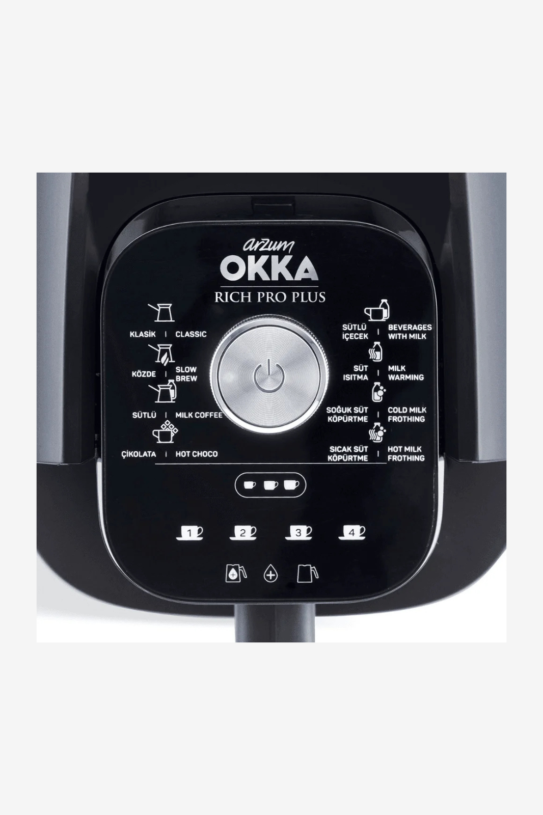 Arzum OKKA Rich Pro Plus (With Water Tank) – Black, Chrome - OK0038-K