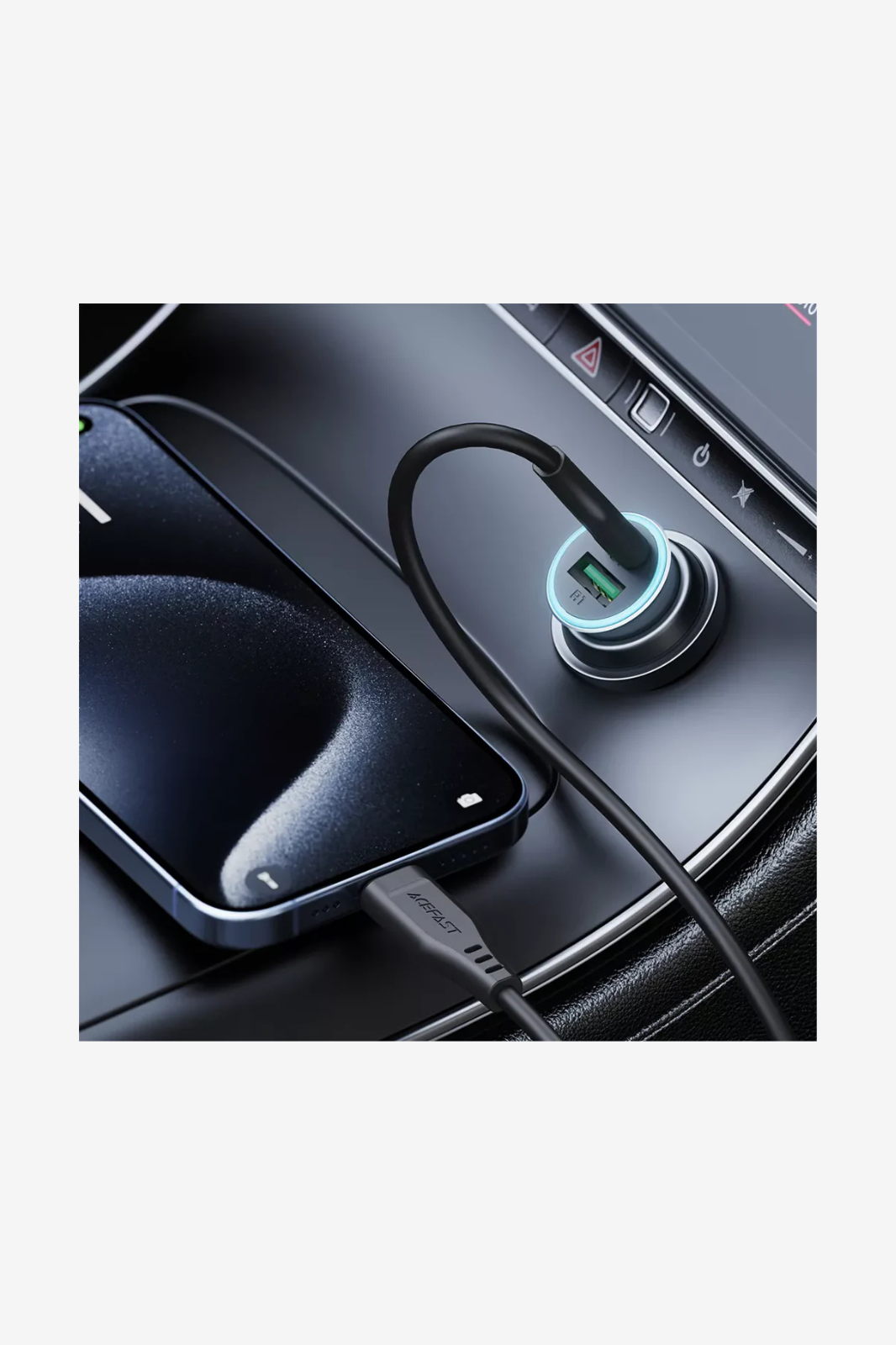 ACEFAST  Dual Port (USB-A + USB-C) & Type C to Type C Cable Full Set Car Charger