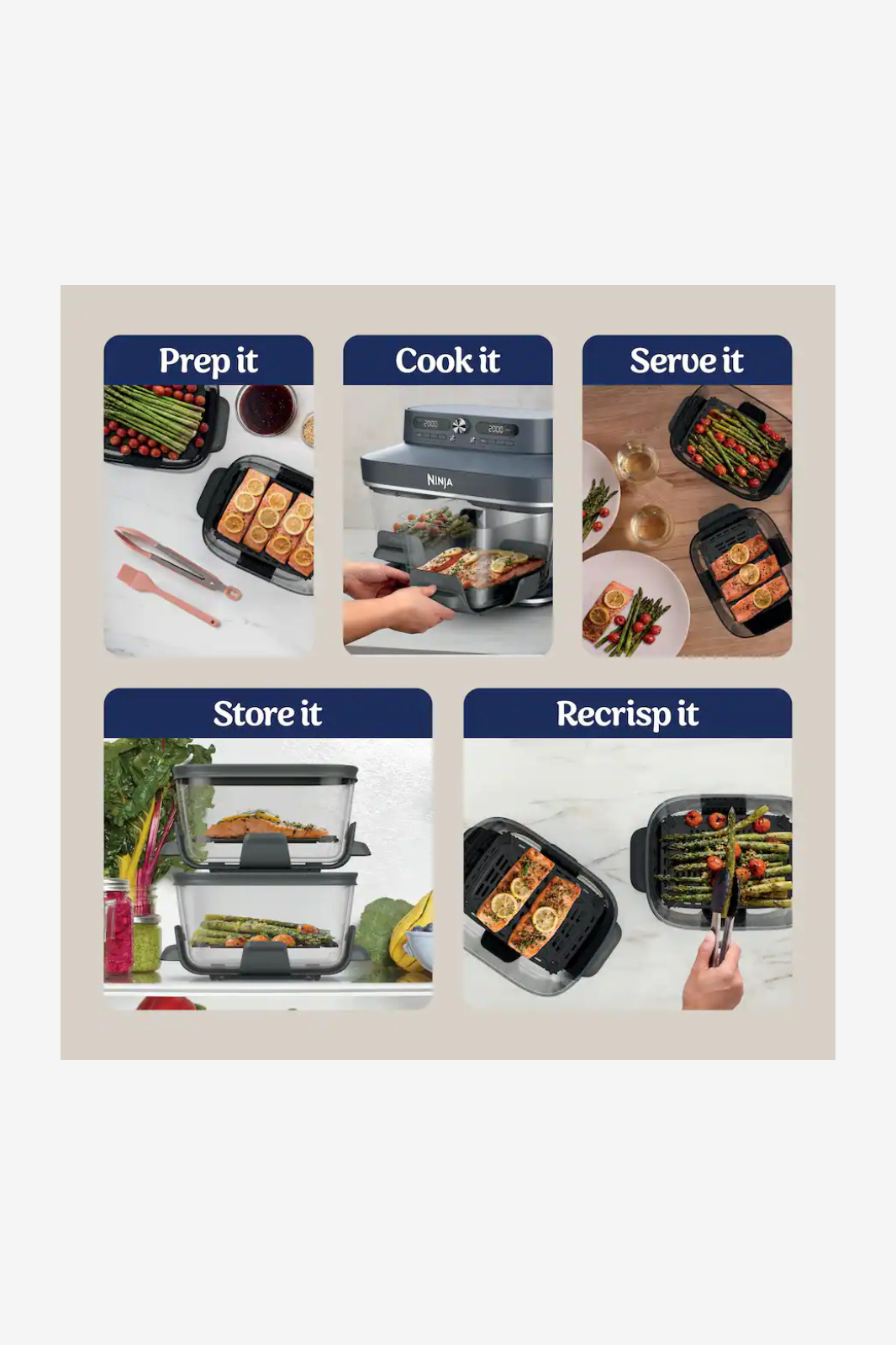 Ninja Crispi DualZone Dual Basket Glass Air Fryer