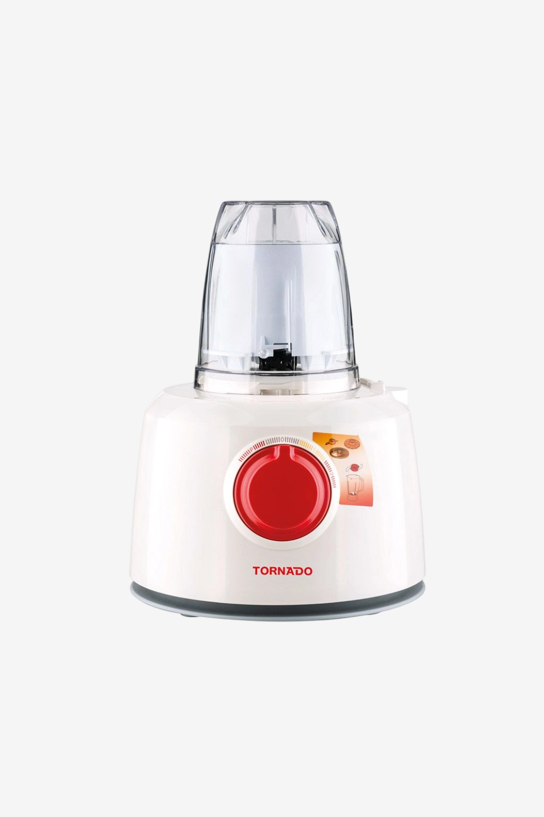TORNADO Food Processor 1000 Watt 1.2 Liter Bowl 1 Liter Blender White TFP-1000CC