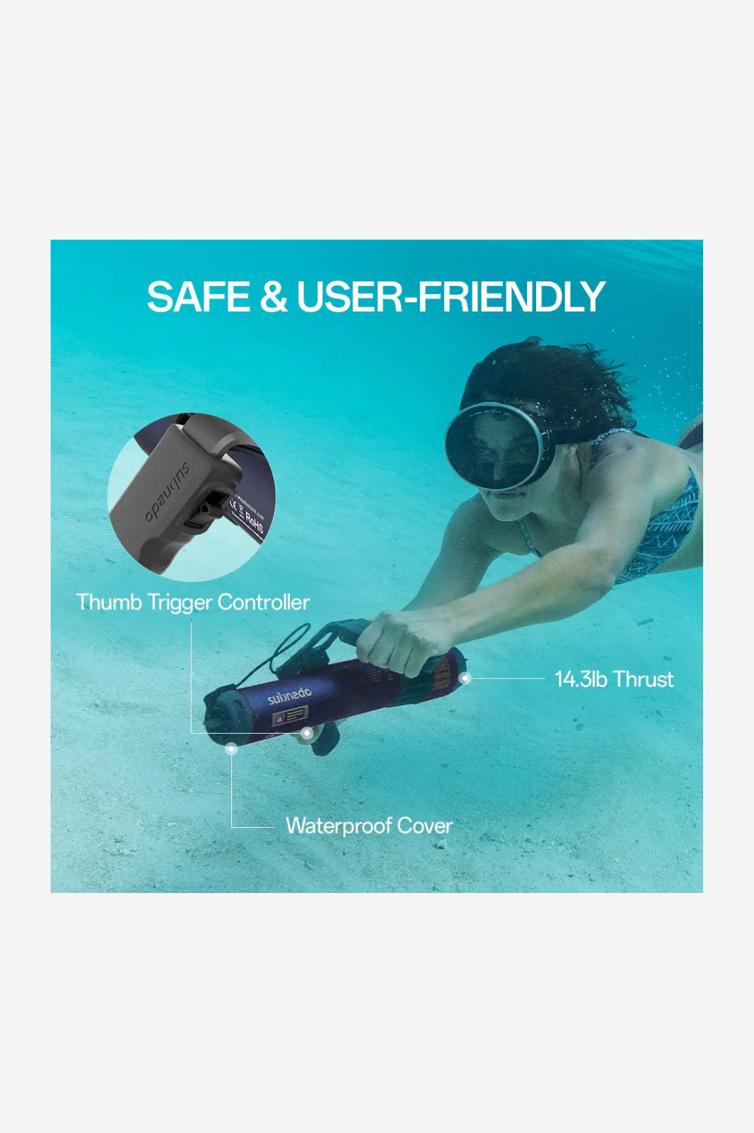 Waydoo Subnado Lite: Airline-Approved Travel Underwater Scooter