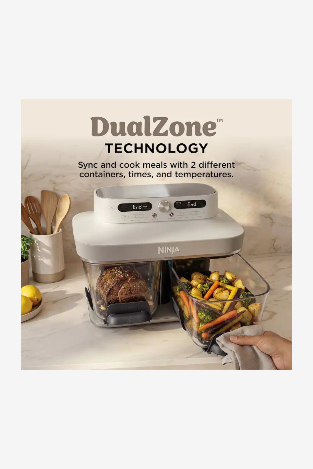 Ninja Crispi DualZone Dual Basket Glass Air Fryer