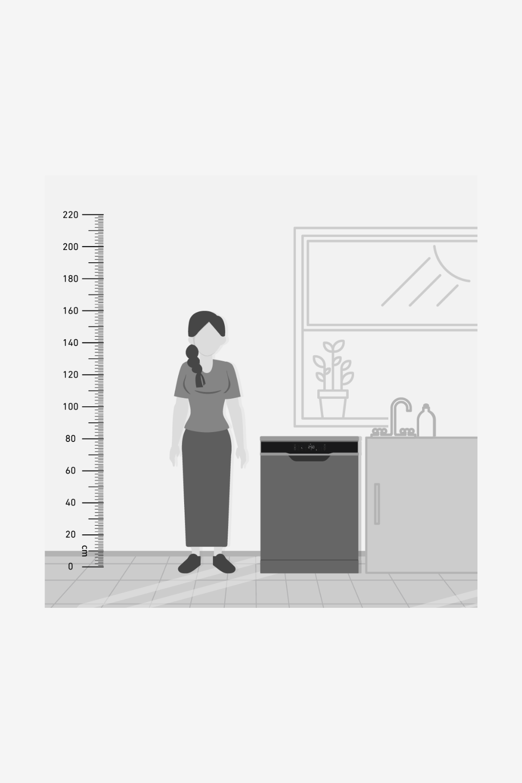 SHARP Dishwasher 15 Person 60 cm Inverter Digital 8 Programs Black QW-V815A-BK