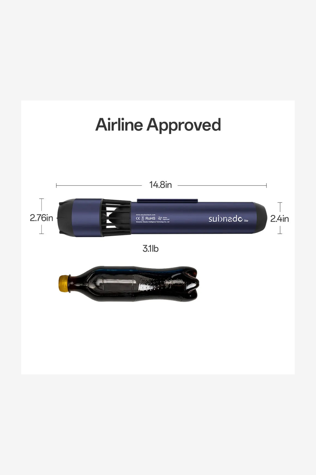 Waydoo Subnado Lite: Airline-Approved Travel Underwater Scooter