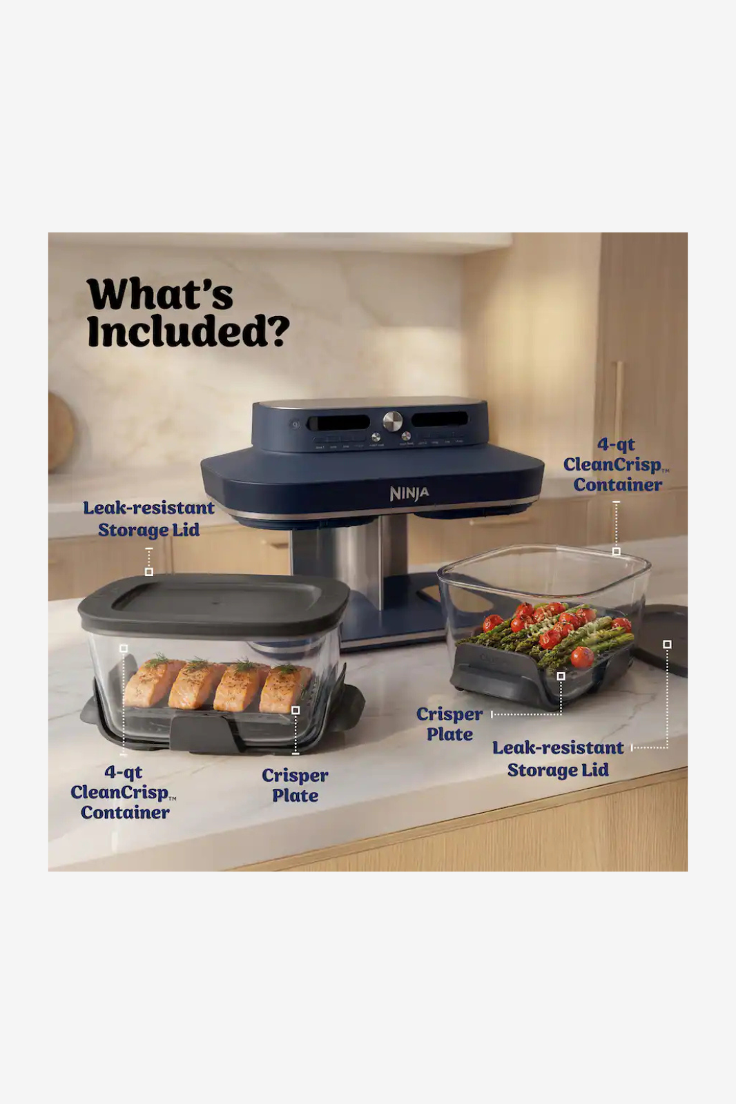 Ninja Crispi DualZone Dual Basket Glass Air Fryer