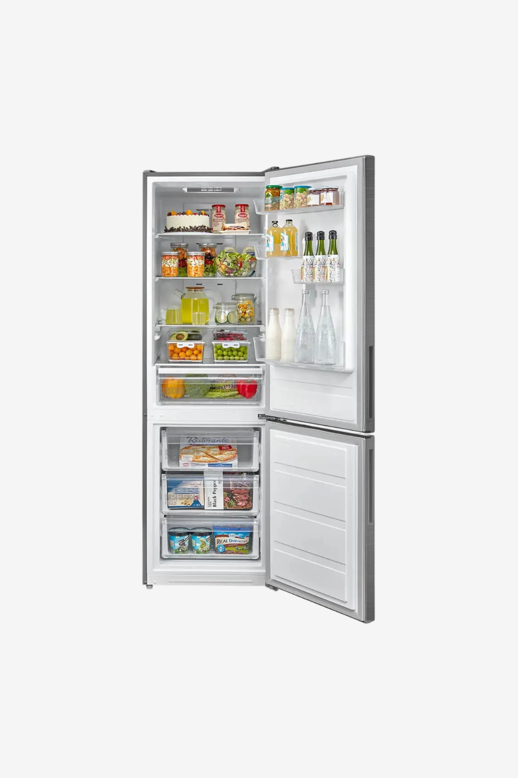 Midea No-Frost Refrigerator 330L Bottom Freezer Digital Control Silver – MDRB489FGN46