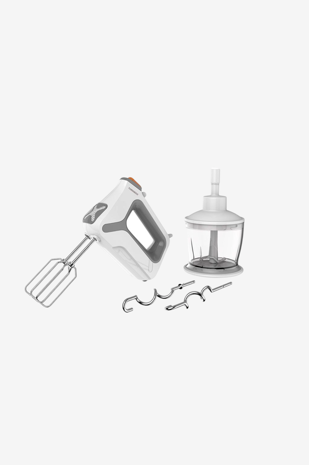 TORNADO Hand Mixer 400 Watt 5 Speeds Chopper White THM-400SS