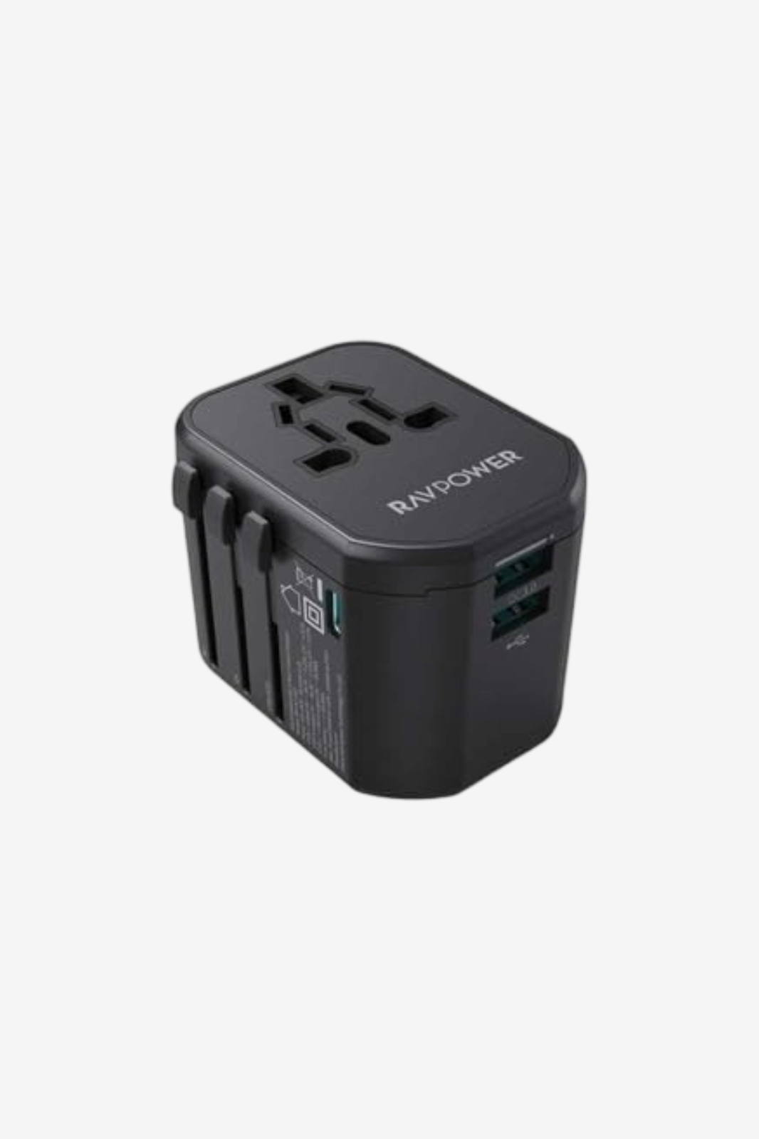 RAVPower RP PC1033 PD PIONEER 20W 3 PORT Travel charger Black Global Version