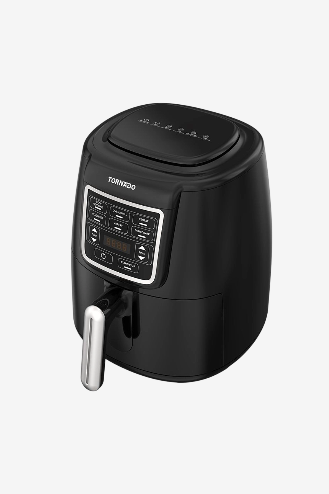 TORNADO Air Fryer 1550 Watt 4 Liter LED Display Black x Silver THF-1554D-XL-BS
