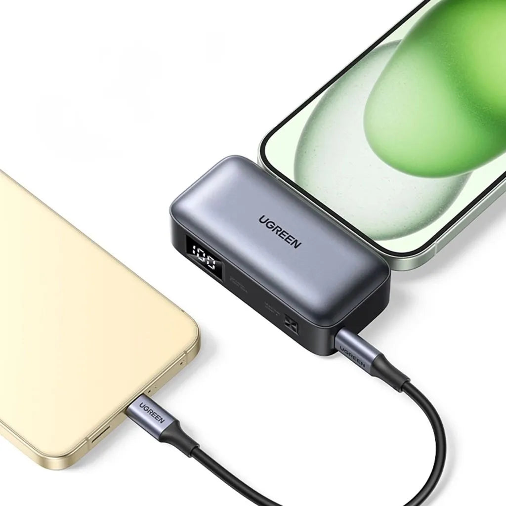 UGREENU باور بانك 5000 مللي أمبير بمنفذ USB-C وموصل USB-C مدمج PB503