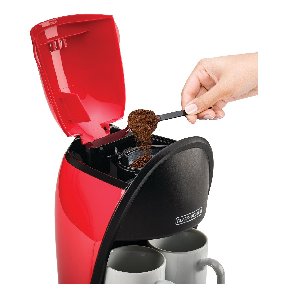 BLACK+DECKER  Espresso Machine , 250 milliliter 2 Cups , Red Black - DCM48-B5