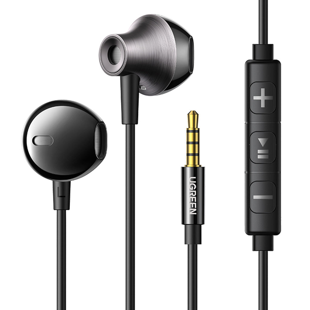 UGREEN Semi-in-ear 3.5mm Wired Earphones - EP106 Black