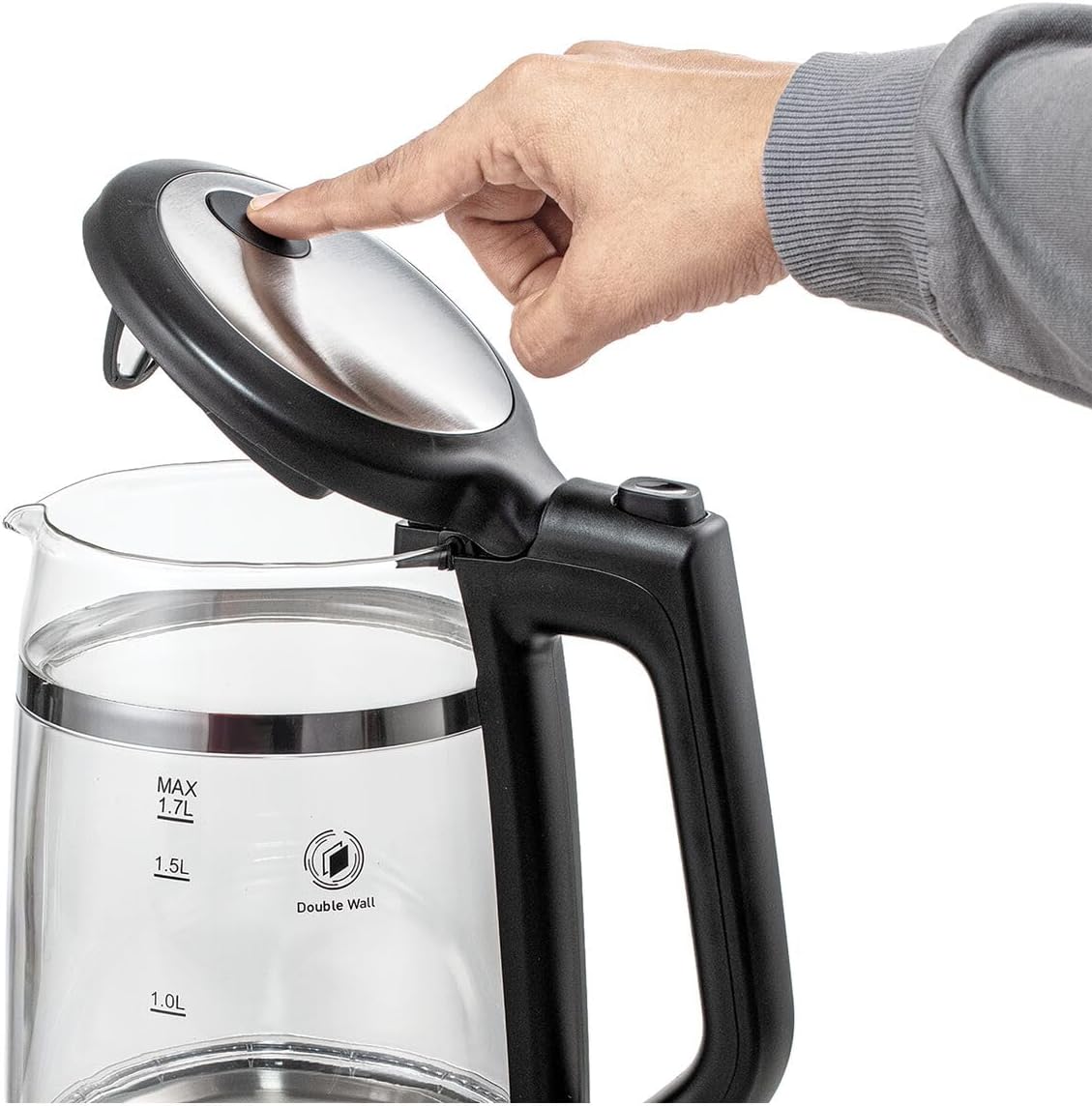 BLACK+DECKER Electric Kettle , 1.7 Liter 2200 Watt , Multi Color - GK220-B5