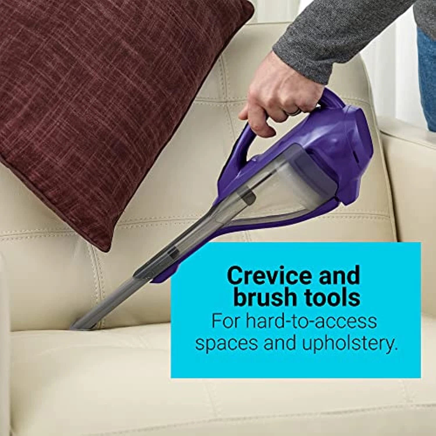 BLACK+DECKER Handheld Vacuum Cleaner , Purple - DVB315JP