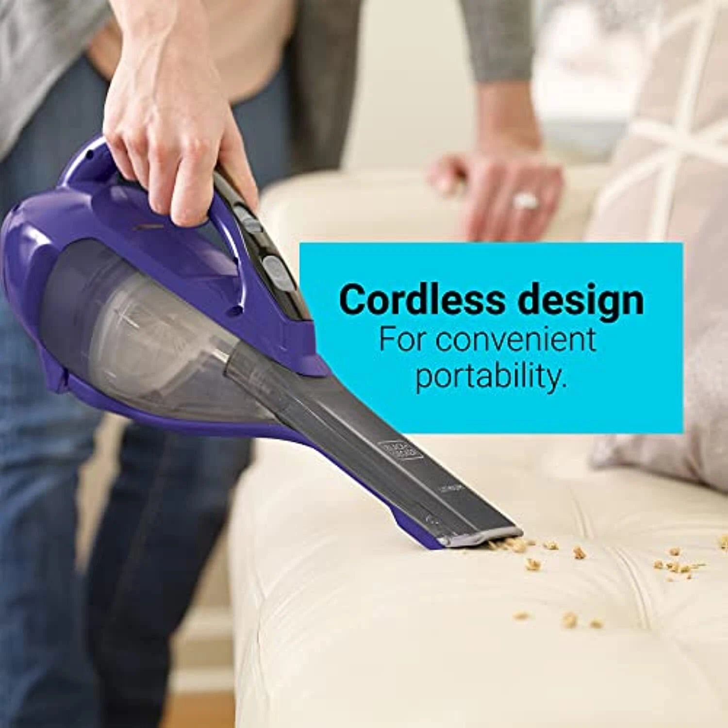 BLACK+DECKER Handheld Vacuum Cleaner , Purple - DVB315JP