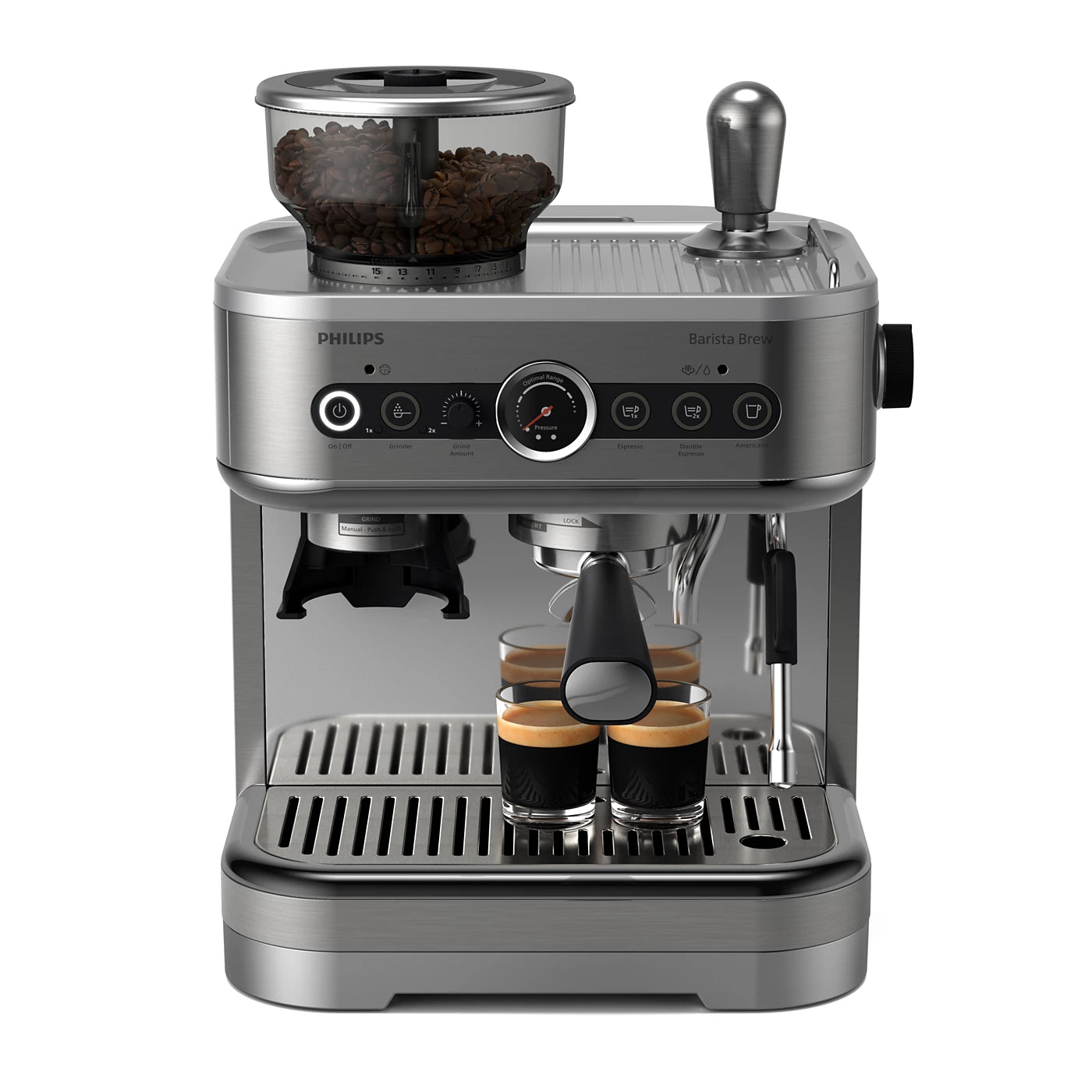 Philips Barista Brew Semi-Automatic Espresso Machine  Silver - PSA3228/01