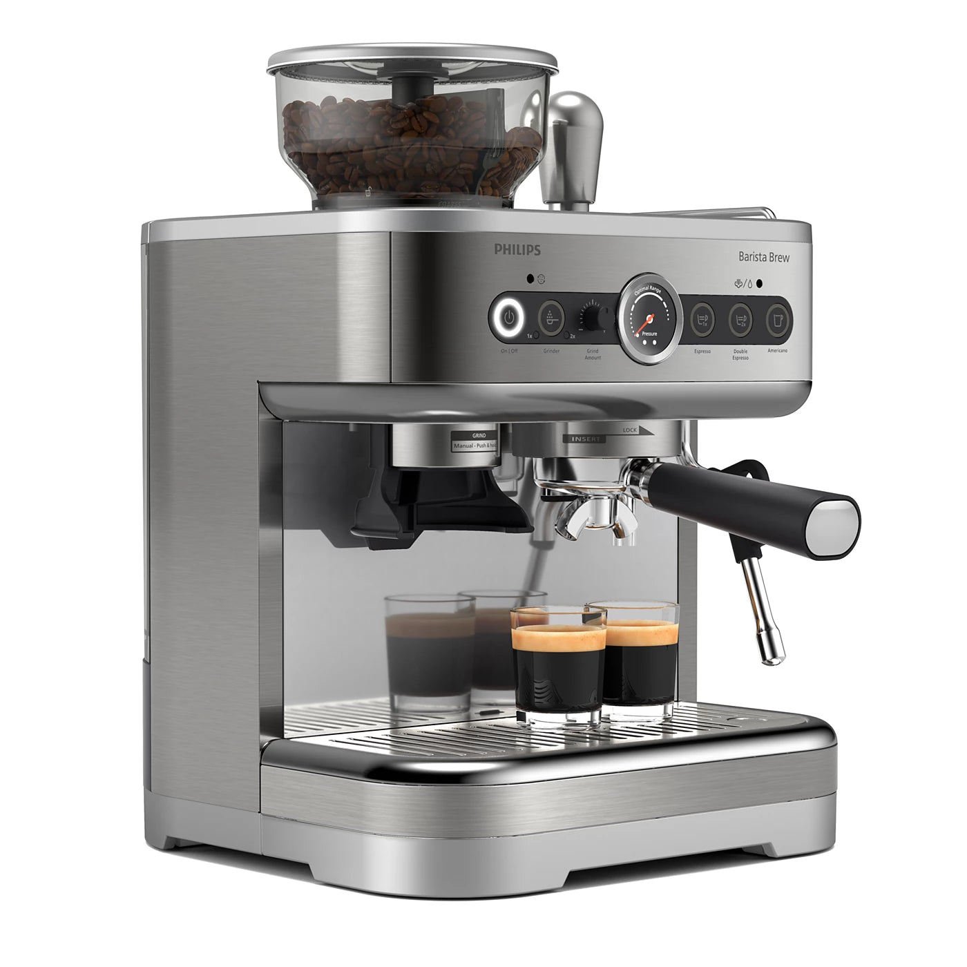 Philips Barista Brew Semi-Automatic Espresso Machine  Silver - PSA3228/01