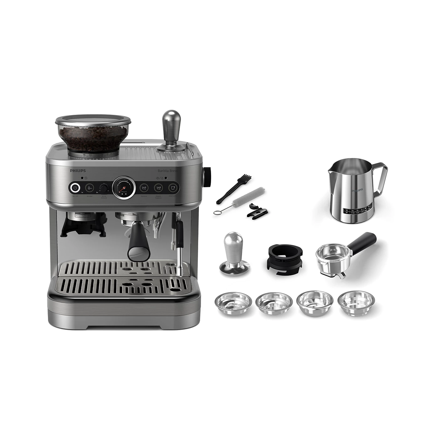 Philips Barista Brew Semi-Automatic Espresso Machine  Silver - PSA3228/01