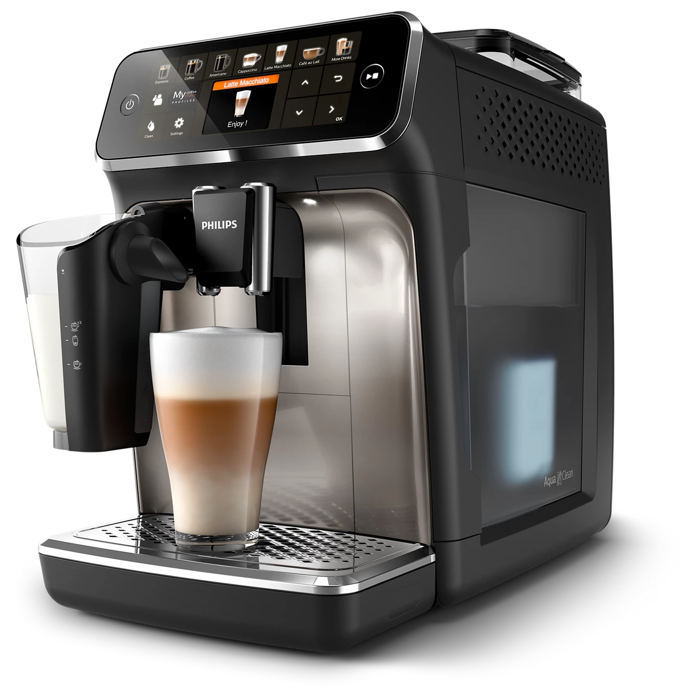 Philips Series 5400 Fully Automatic Espresso Machines  Black- EP5447/90