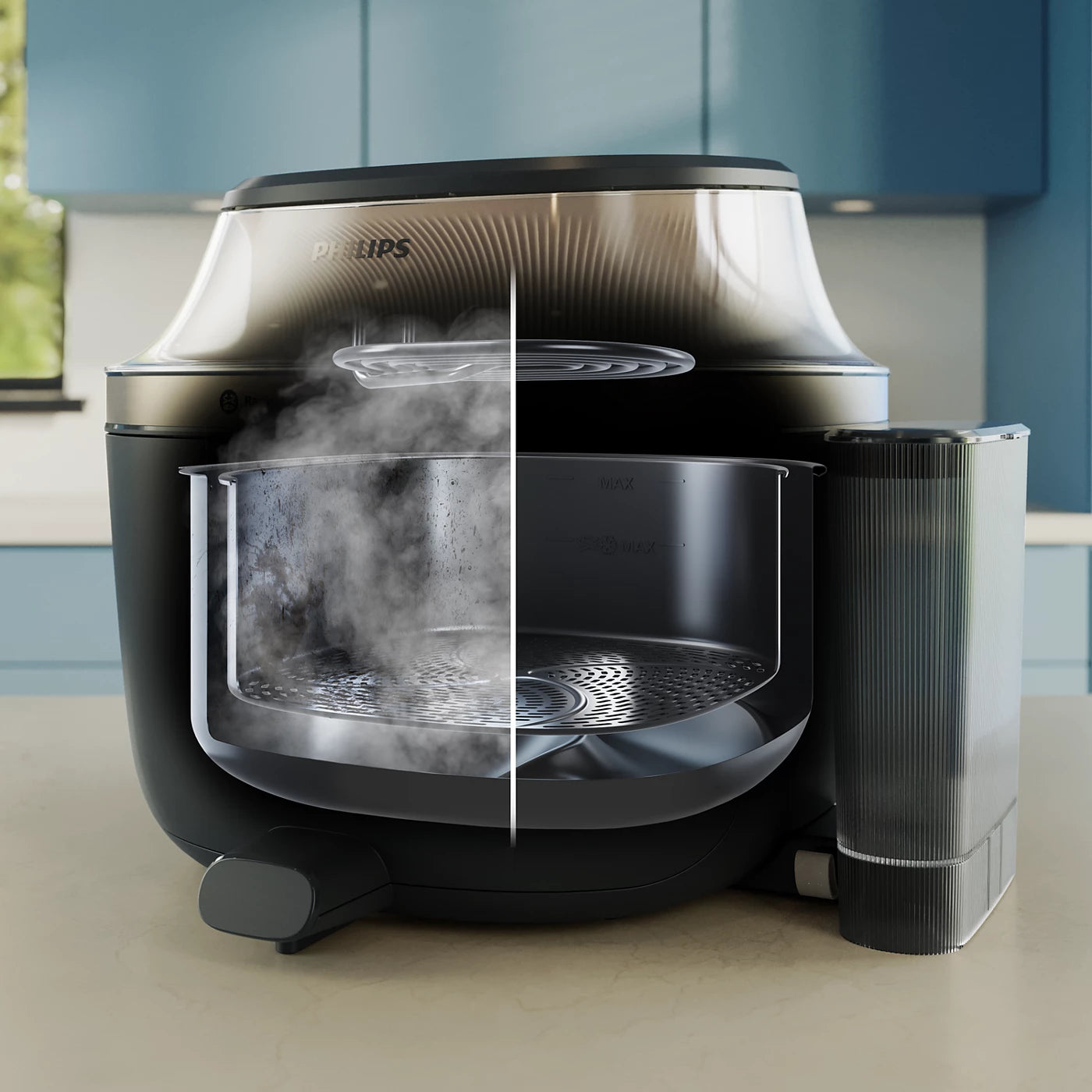 Philips Airfryer 5000 Series 7.2L with Steam and Rail NA547/07