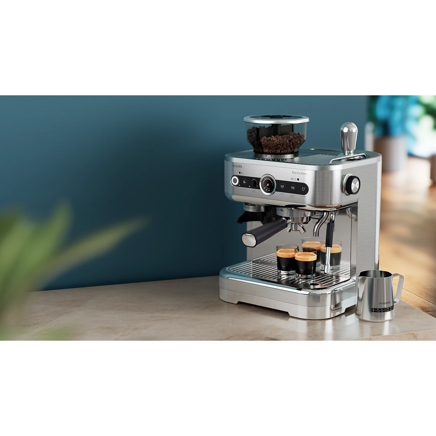 Philips Barista Brew Semi-Automatic Espresso Machine  Silver - PSA3228/01